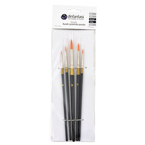 Penselsett Nylon Runde (5)