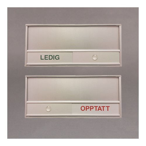 Skilt MIRTEC Opptatt/Ledig m/Indeksvindu 150x35mm