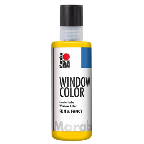 Vindusmaling Marabu Fun & Fancy 019 Gul 80ml