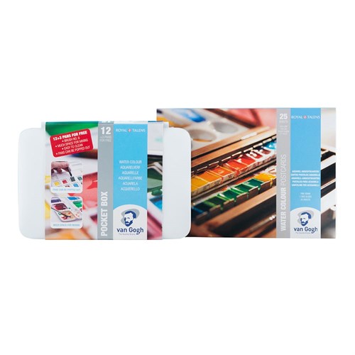 Akvarell Pocketbox og postkortblokk VAN GOGH 300g