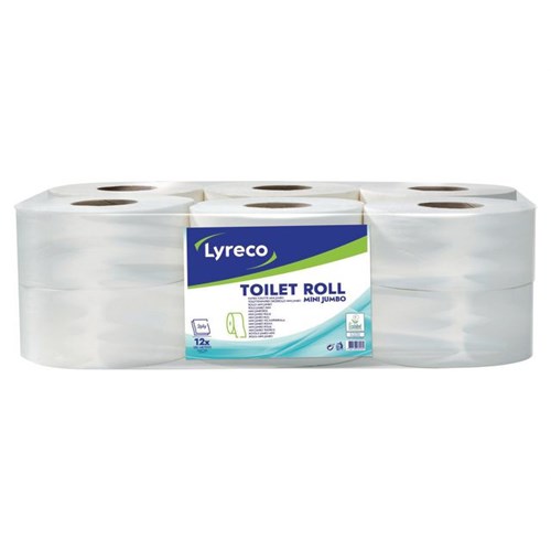 Toalettpapir LYRECO Mini Jumbo 2L 180m (12)