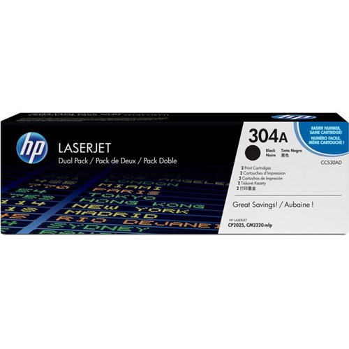 Toner HP CC530AD 304A 3.5K Sort (2)