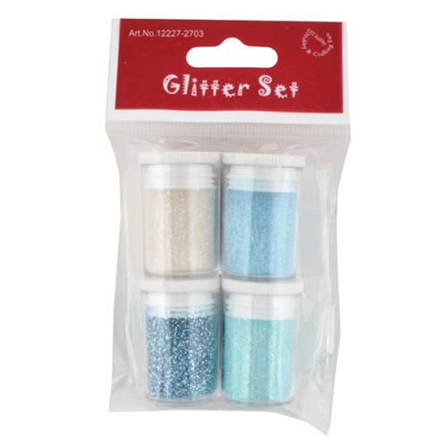 Glittersett 4x4g Blå