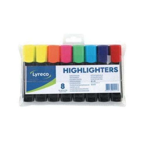 Tekstmarker LYRECO Farger (8)