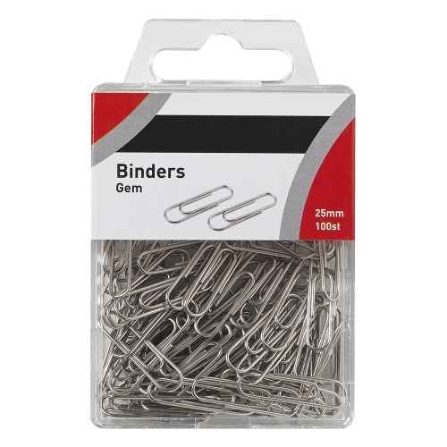 Binders 25mm i plasteske (100)