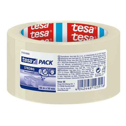 Emballasjetape TESA Strong 50mmx66m Klar
