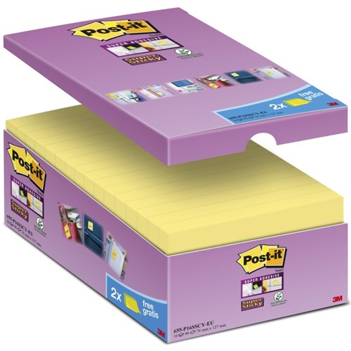 Notatblokk POST-IT SS 76x127 Gul (16)