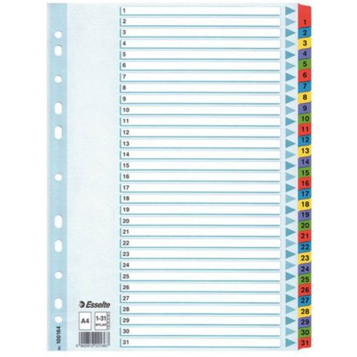 Register ESSELTE A4 mylar 1-31 PR STK