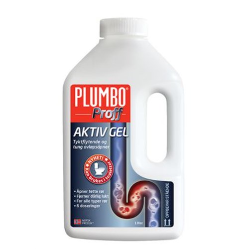 Avløpsåpner PLUMBO Proff Aktiv Gel 1L
