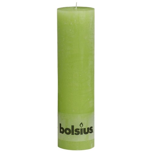 Rustikk Pillar Lys 6,5Cmx19Cm Lime