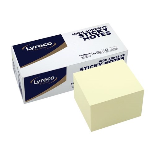 Notatkube LYRECO P 75x75mm Gul (2)