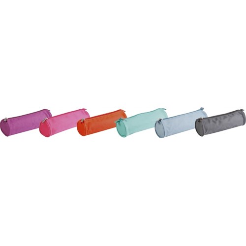 Pennal Rund Tekstil Ø7X22 Ass Farger