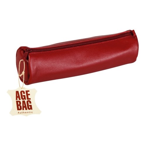 Pennal Age Bag Rund Skinn Vinrød