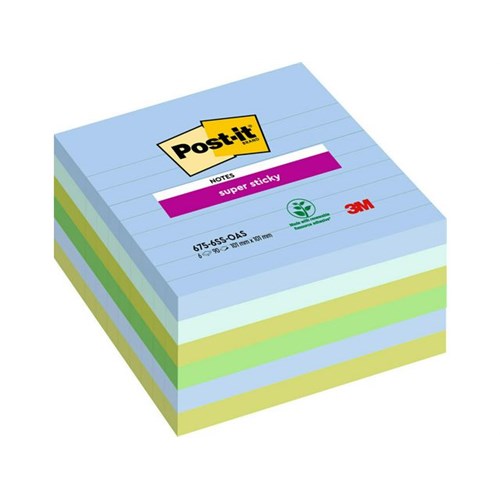 Notatblokk POST-IT 101x101mm linj. Oasis (6)