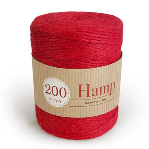 Hamptråd 200m Flerbruks Rød