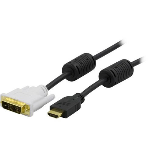 Kabel DELTACO HDMI/DVI 2m Sort