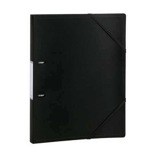 Ringperm FOLDERMATE A4 2-R m/strikk Sort