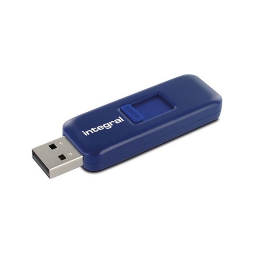 INTEGRAL MEMORY minnepinne Slide, 32 GB, USB 3.0, blå, stk