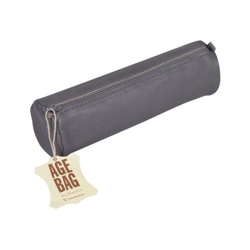 Clairefontaine Pennal AGE BAG, Ø6 x 21 cm, skinn, grå