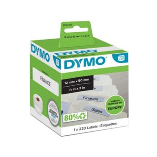 Etikett DYMO Hengemappe 50x12mm (220)