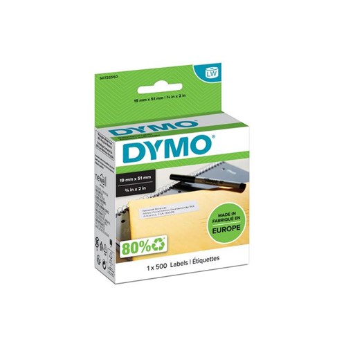 Etikett DYMO flerbruk 19x51mm (500)