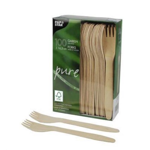 Engangsgafler PURE Tre 16,5cm (100)