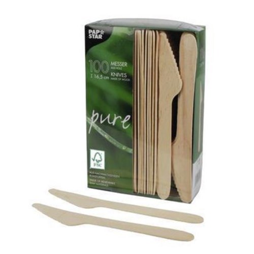 Engangskniv PURE Tre 16,5cm (100)