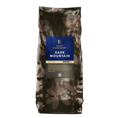 Arvid Nordquist Kaffe, Mountain dark roasted, hele bønner, 1 kg, krt med 6 kg