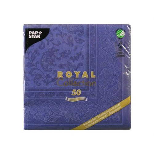 Serviett PAPSTAR RC 40cm Blå Ornament (50)
