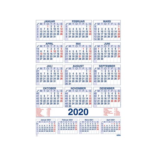 Plakatkalender Grieg 59x80cm 2020