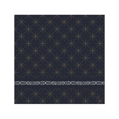 Serviett DUNISOFT 40cm Glitter Black (60)