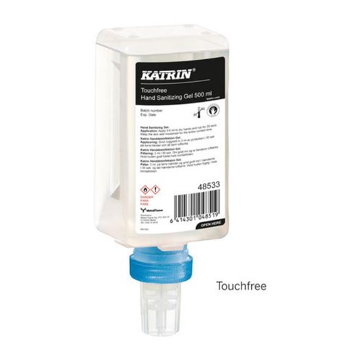 Hånddesinfeksjon KATRIN Gel Touchfree 500ml