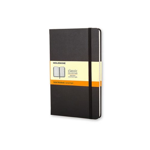 Notatbok MOLESKINE Hard P Linjert 9x14cm Sort