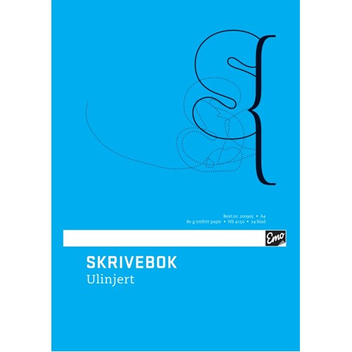 Skrivebok EMO A4 80g 24-sider Ulinjert