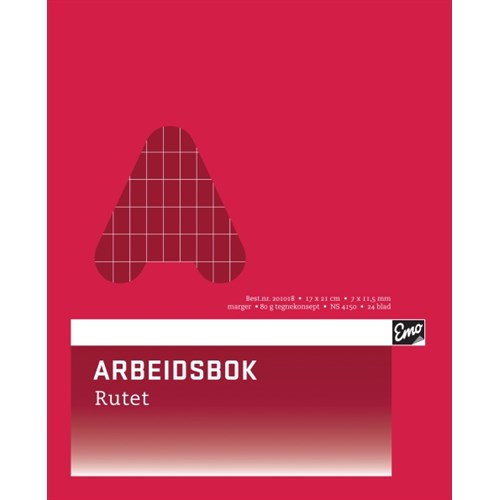 Arbeidsbok Emo 17X21Cm 80G 7X11,5 Ruter