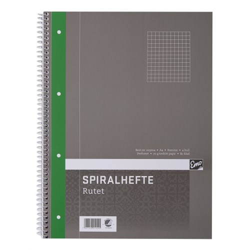 Spiralhefte EMO A4 70g 80bl Ruter