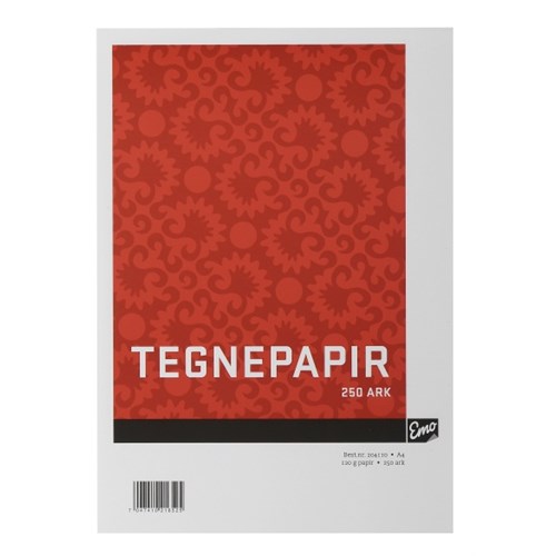Tegnepapir EMO A4 120g Hvit (250)