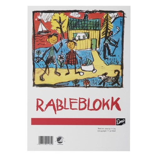 Rableblokk EMO A4 100g Hvit 50 blad