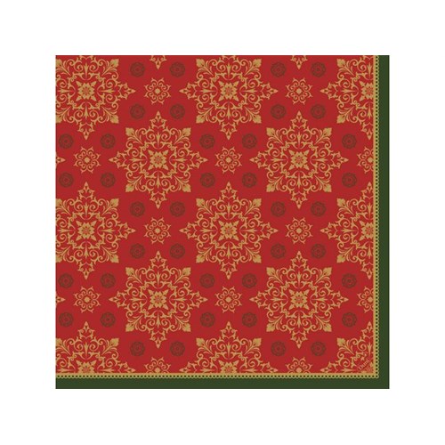 Serviett Dunisoft 40cm Xmas Deco Rød (6)