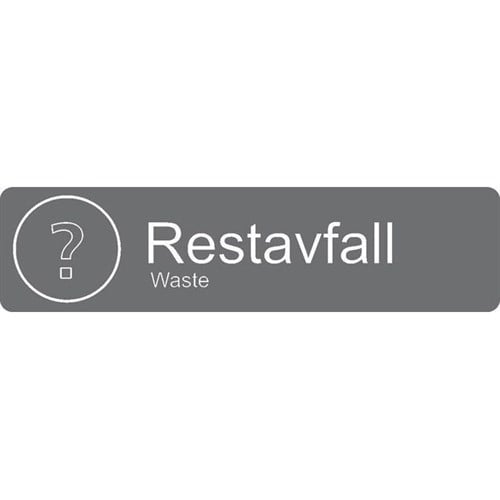 Etikett RØROS 'Restavfall'
