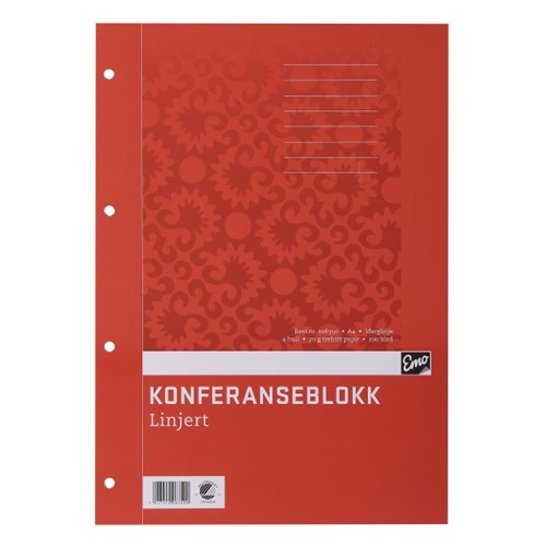 Konferanseblokk Emo A4 70G 100Bl Linjer