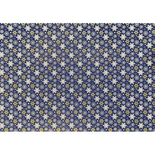 Gavepapir 20x0,7m Blå Snøkrystall