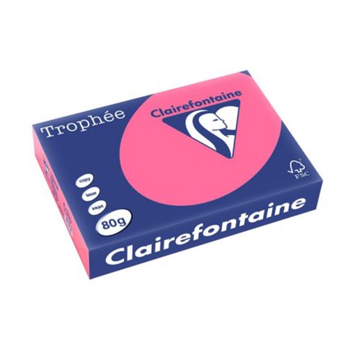 Clairefontaine Kopipapir TROPHEE A4 80g rosa, bunt med 500 ark