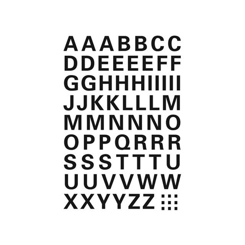 Etikett HERMA Bokstav 10mm A-Z Sort