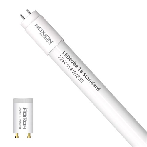 Lysrør NOXION LED T8 Avant (EM/Mains) Standard 22W 2300lm 830 Varm Hvit | 150cm