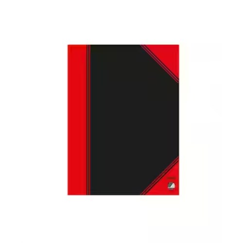 Kinabok A6 Linjer rød/sort