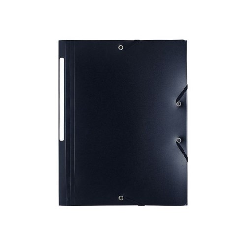 Strikkmappe LYRECO PP 3-klaff A4 Sort