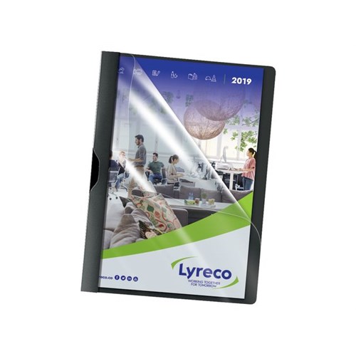 Klemmappe LYRECO PP Sort (5) (pk pris)