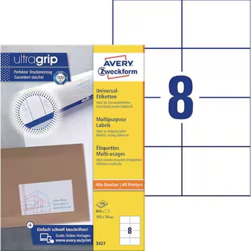 Etikett LYRECO Ultragrip 105x74mm (800)