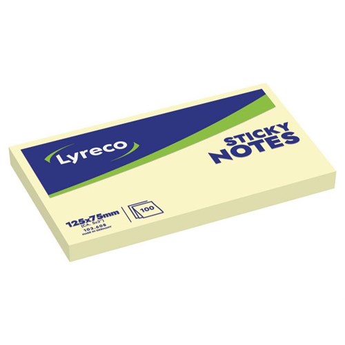 Notatblokk Lyreco 125x75mm Gul (12)